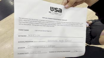 Glendale High School [Contemporary - Large] 2024 USA Virtual Dance Regional I