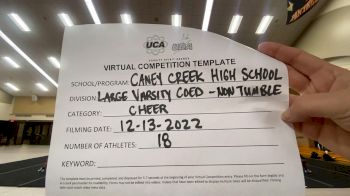 Caney Creek High School [Large Varsity Coed Non Tumbling] 2022 UCA & UDA December Virtual Regional