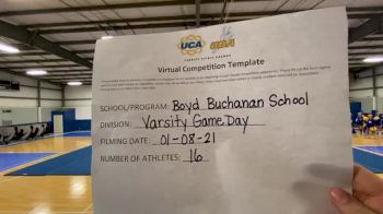 Boyd-Buchanan School [Game Day Medium Varsity] 2021 UCA January Virtual Challenge