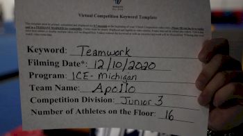 ICE - Apollo [Level 3 L3 Junior - Small] Varsity All Star Virtual Competition Series: Event VII
