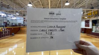 Loyola Academy [Large Varsity Pom] 2021 UDA Spirit of the Midwest Virtual Challenge