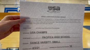 Pacifica High School [Dance Varsity - Small] 2021 USA Virtual West Coast Dance Championships
