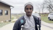 Exclusive interview with Habtom Samuel on crutches after losing shoe at NCAA XC 2024