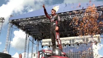 Briggs Danner Reacts After Winning USAC Bettenhausen 100 At Springfield Mile