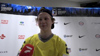 Eddie Genborg Talks About Scoring Two Goals, Beating USA On Their Own Ice