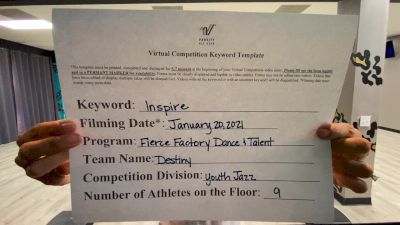 Fierce Factory Dance & Talent - Destiny [Youth - Jazz] 2021 GSSA DI & DII Virtual Championship