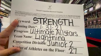 Ultimate Allstars - Lightning [L2 Junior - D2 - Medium] 2021 Varsity All Star Winter Virtual Competition Series: Event II