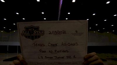 TEXAS CHEER ALLSTARS - Fast n Furious [L3 Junior - D2 - Small - E] 2021 NCA All-Star Virtual National Championship