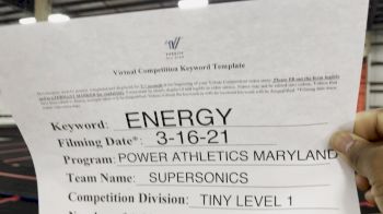 Power Athletics - Maryland - SuperSonics [L1 Tiny] 2021 Beast of The East Virtual Championship