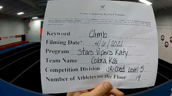Stars Vipers Katy - Cobra Kai [L5 Junior] 2021 The Regional Summit Virtual Championships