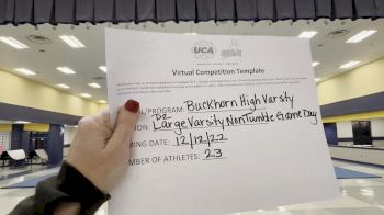 Buckhorn High School [Game Day Large Varsity - NT] 2022 UCA & UDA December Virtual Regional