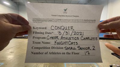Cheer Athletics - Charlotte - KnightCats [L2 Senior] 2021 Varsity All Star Winter Virtual Competition Series: Event V