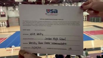 Jordan High School [Varsity Show Cheer Intermediate] 2020 USA Virtual Regional