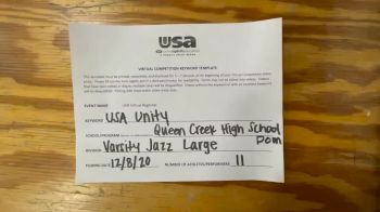 Queen Creek High School [Varsity - Jazz] 2020 USA Virtual Regional