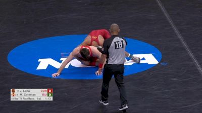 184 lb 7th, Johnathan Loew, Cornell vs. Marcus Coleman, Iowa State