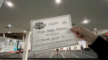 Vegas Empire Athletics - Relentless [L4 Junior - D2 - Medium] 2021 NCA All-Star Virtual National Championship