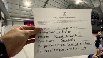 Quest Athletics - Generals [L3 Junior - D2 - Small - B] 2020 America's Best Virtual National Championship