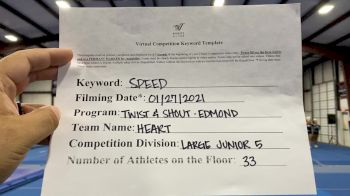 Twist & Shout Edmond - Heart [L5 Junior] 2021 Varsity All Star Winter Virtual Competition Series: Event I