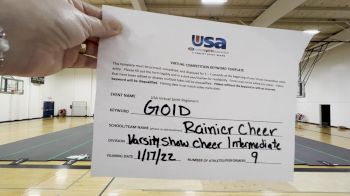 Rainier High School [Varsity Show Cheer Intermediate] 2022 USA Virtual Spirit Regional II