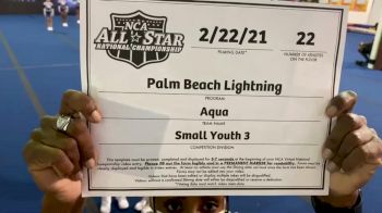 Palm Beach Lightning - Aqua [L3 Youth - Small - B] 2021 NCA All-Star Virtual National Championship
