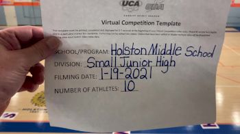 Holston Middle School [Small Junior High] 2021 UCA January Virtual Challenge