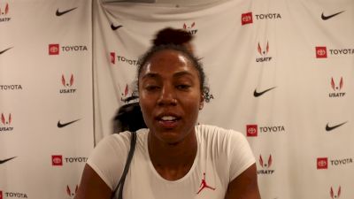 Kori Carter Jogs 200m Prelim, Just Wanted To Stay Healthy