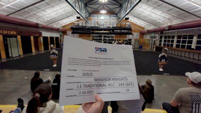 Windsor Knights Cheer [L1 Traditional Rec - 14Y (AFF)] 2023 USA Virtual Spirit Regional II