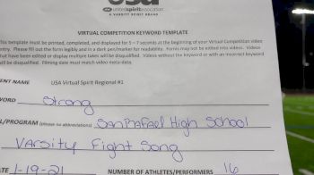 San Rafael [High School - Fight Song - Cheer] 2021 USA Virtual Spirit Regional #1