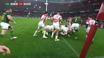 South Africa Rugby Star Siya Kolisi Try Scores A Try vs. Japan