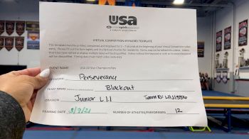 Intensity Athletics - Blackout [L1.1 Junior - PREP] 2021 USA All Star Virtual Championships