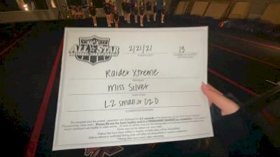 Raider Xtreme - Miss Silver [L2 Junior - D2 - Small - D] 2021 NCA All-Star Virtual National Championship
