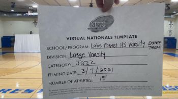 Lake Forest High School [Virtual Large Varsity - Jazz Finals] 2021 UDA National Dance Team Championship
