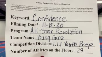 All-Star Revolution - YOUNG GUNZ [L1.1 Youth - PREP] Varsity All Star Virtual Competition Series: Event IV