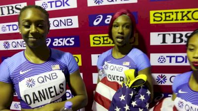 US Stuck With The Same Squad And Takes WCs Bronze In Women's 4x100m