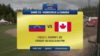 Venezuela vs Canada | 2019 WBSC Softball Americas Olympic Qualifier