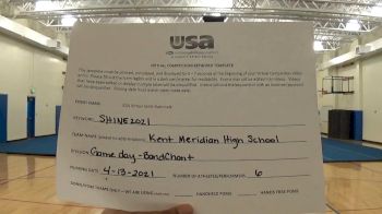 Kent Meridian [High School -- Band Chant -- Cheer] 2021 USA Spirit & Dance Virtual National Championships