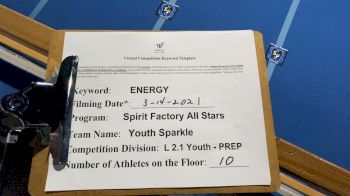 Spirit Factory - Youth Sparkle [L2.1 Youth - PREP] 2021 Beast of The East Virtual Championship