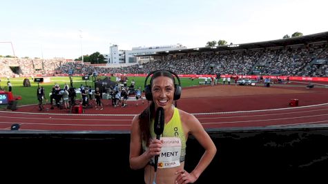 Courtney Wayment is all smiles after the Oslo 2025 Diamond League