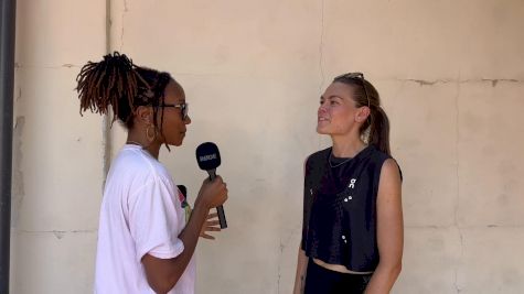 Josette Andrews Preparing for Sound Running Sunset Tour 1500m After 5K PR in Diamond League