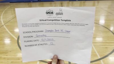 Champlin Park High School [Game Day VA NT] 2022 UCA & UDA December Virtual Regional