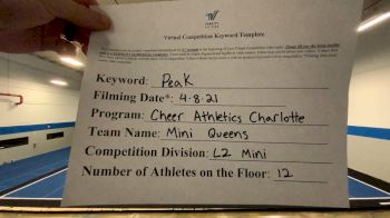Cheer Athletics - Mini Queens [L2 Mini] 2021 The Regional Summit Virtual Championships