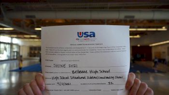 Bellevue High School [High School - High School Situational Sideline/Crowdleading Cheer] 2021 USA Spirit & Dance Virtual National Championships