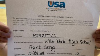 Villa Park High School [High School - Fight Song - Cheer] 2021 USA Virtual Spirit Regional #3