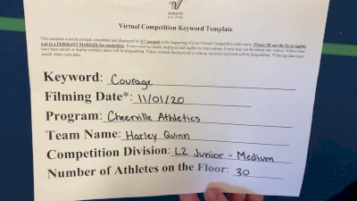 CheerVille Athletics - Harley Quinn [Level 2 L2 Junior - Medium] Varsity All Star Virtual Competition Series: Event III