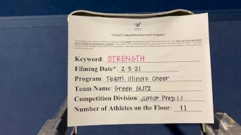 Team Illinois Cheer - GREEN GLITZ [L1.1 Junior - PREP] 2021 Varsity All Star Winter Virtual Competition Series: Event II