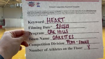 Oak Hills Oakettes [Small Varsity Pom] 2021 NCA & NDA Virtual February Championship