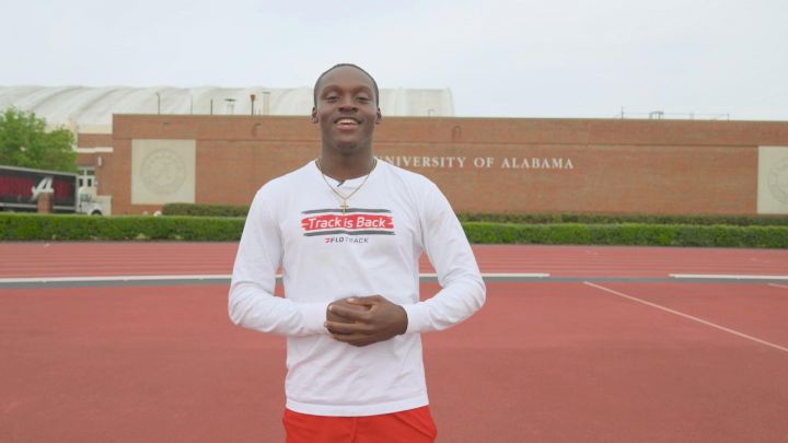 NATIONAL CHAMPION Samuel Ogazi and The Alabama Crimson Tide Clock INTENSE 400m Workout