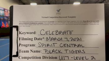 Spirit Central - Black Tigers [L2 - U17] 2021 Spirit Festival Virtual Nationals