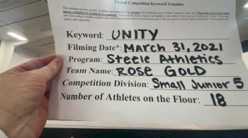 Steele Athletics - Rose Gold [L5 Junior - Small] 2021 Mid Atlantic Virtual Championship