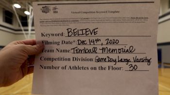 Tomball Memorial High School [Game Day Large Varsity] 2020 NCA December Virtual Championship